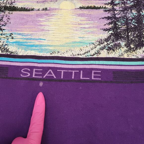 Vintage 1991 Seattle Shirt L/XL 22x29 USA - Picture 3 of 16